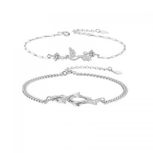 Lánúin Bracelet agus Bangle, Prás, plátáilte, unisex & stíleanna éagsúla do rogha & micrea réiteach zirconia ciúbach, dathanna níos mó le haghaidh rogha, Díolta De réir PC