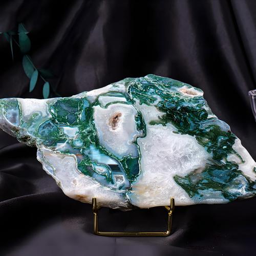 Moss Agate Decoratie, Onregelmatige, decoration length 80-270mm, Verkocht door KG