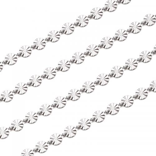 Nerezová ocel Nekclace Chain, 304 Stainless Steel, elektrolyzace, DIY, nikl, olovo a kadmium zdarma, Cca 5m/Bag, Prodáno By Bag