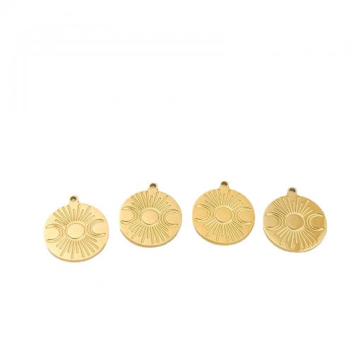 Stainless Steel Pendants 316L Stainless Steel DIY golden Sold By Bag