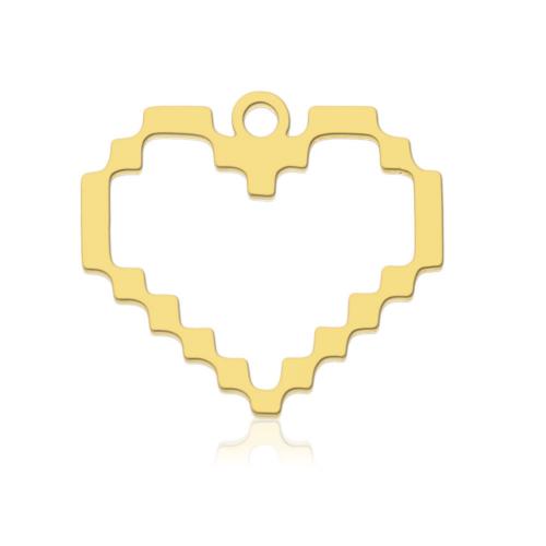 Titanium Steel Pendants Heart Vacuum Ion Plating DIY Approx Sold By Bag