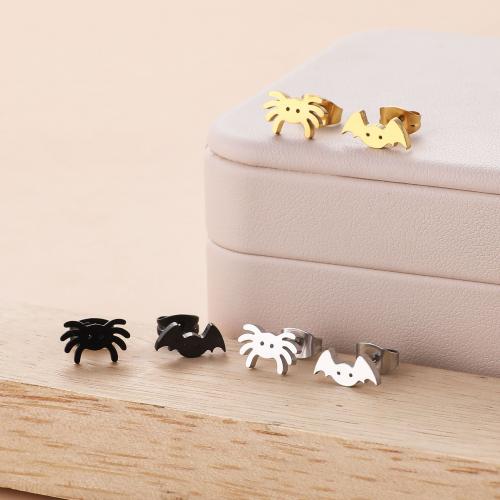 Stainless Steel Stud Earrings 304 Stainless Steel Spider plated for woman Sold By Bag