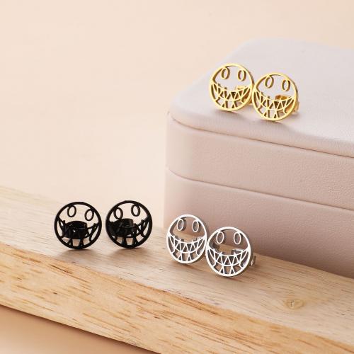 Stainless Steel Stud Earrings 304 Stainless Steel Round plated for woman Sold By Bag