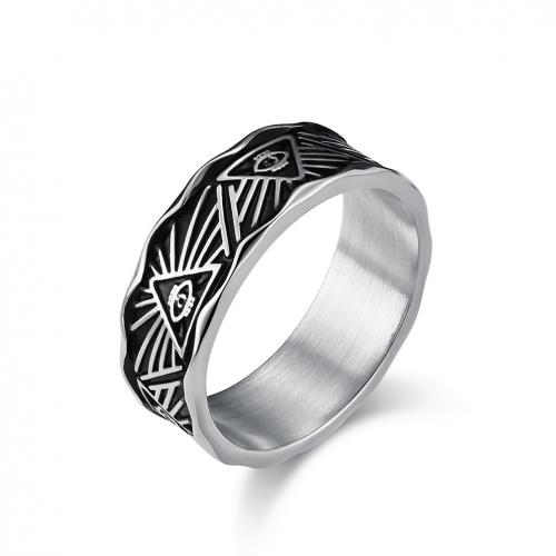 Titanium Steel Finger Ring Antique finish Unisex Sold By PC