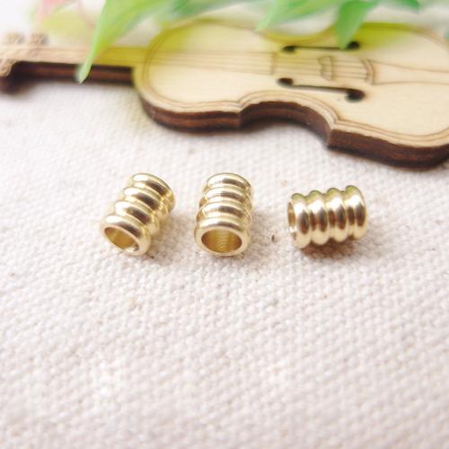 Brass Spacer perle, Mesing, pozlaćen, možete DIY & različite veličine za izbor, zlatan, Prodano By PC