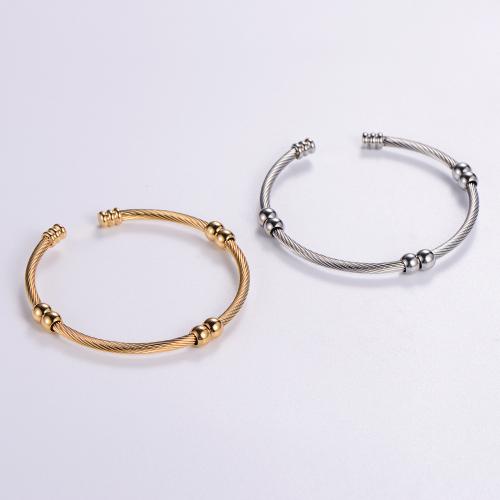 Cruach dhosmálta Bangle, 316L Cruach dhosmálta, Inchoigeartaithe & jewelry faisin & unisex, dathanna níos mó le haghaidh rogha, Trastomhas Istigh:Thart 60mm, Díolta De réir PC