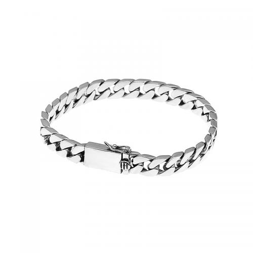 Sterling Silber Armbänder, 925 Sterling Silber, plattiert, unisex, Silberfarbe, Länge ca. 20 cm, verkauft von PC