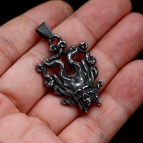 Stainless Steel Skull Pendants 304 Stainless Steel polished vintage & DIY original color Sold By PC