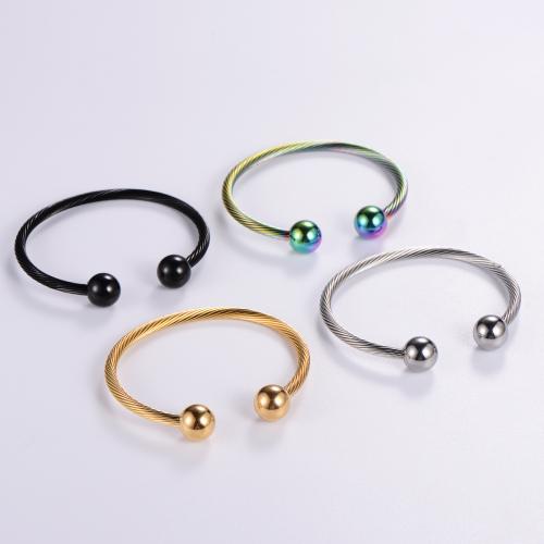 Bracelet en acier inoxydable, acier inoxydable 316L, Réglable & bijoux de mode & pour femme, plus de couleurs à choisir, Diamètre intérieur:Environ 60mm, Vendu par PC