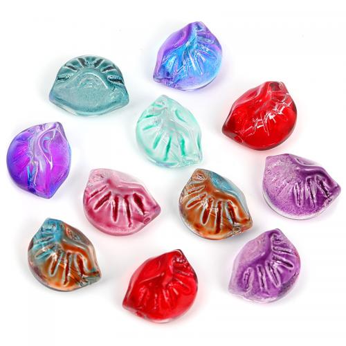 Pozlaćeni lampwork perle, šarene pozlaćen, možete DIY, više boja za izbor, 10.40x13.10mm, Približno 100računala/Torba, Prodano By Torba