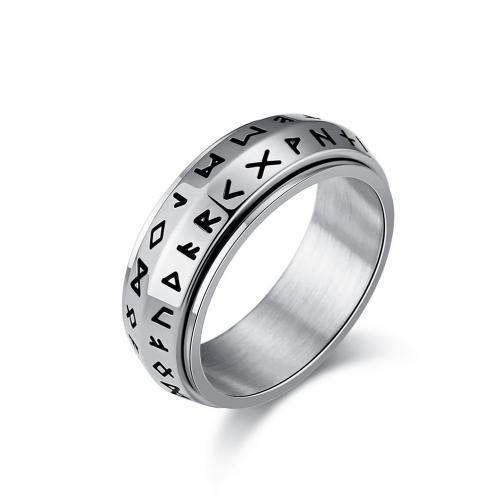 Titantium Steel Finger Ring, Titanium Steel, csiszolt, egynemű & különböző méretű a választás & zománc, több színt a választás, Által értékesített PC