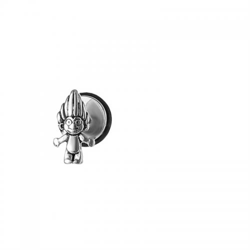 Titanium Steel  Earring plated fashion jewelry silver color Sold By PC