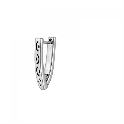 Titanium Steel  Earring plated fashion jewelry silver color Sold By PC