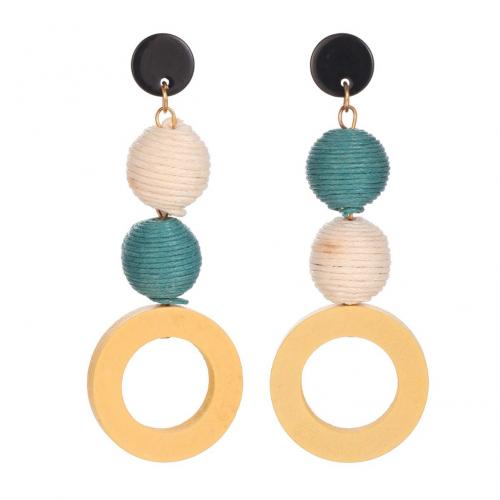 Zinc Alloy Stud Earring with Linen plated fashion jewelry & for woman & hollow nickel lead & cadmium free Sold By Pair