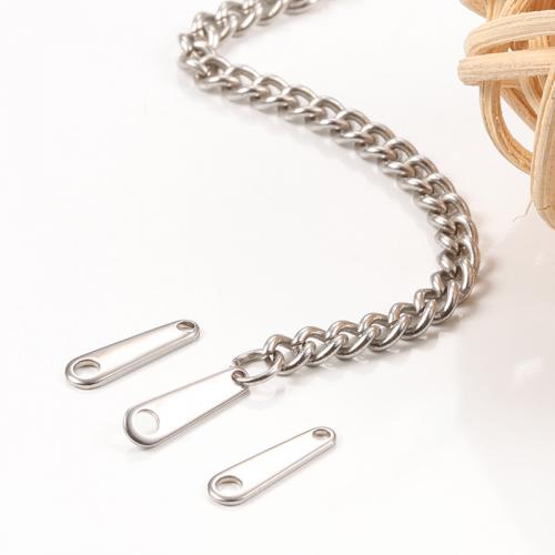 ステンレススチールエクステンダチェーンドロップ, 304ステンレススチール, DIY, ニッケル、鉛、カドミウムフリー, 10x3mm, 約 50パソコン/バッグ, 売り手 バッグ