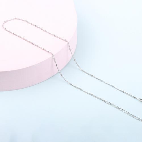 Titan stål halsband, med 5cm extender kedja, mode smycken & Unisex, fler färger för val, 1.50mm, Såld Per Ca 40 cm Strand