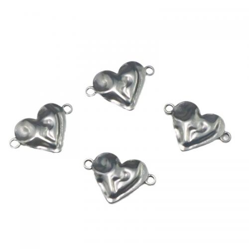 Stainless Steel Connector 304 Stainless Steel Heart DIY original color Sold By PC