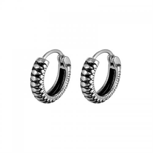 Titanium Steel  Earring plated fashion jewelry silver color Sold By PC