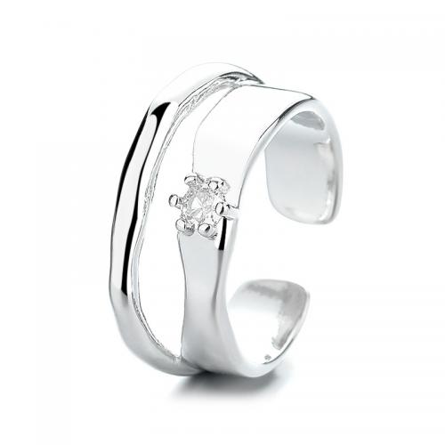 Kubisk Circonia Micro bane messing Ring, forgyldt, Micro Pave cubic zirconia & for kvinde, flere farver til valg, Solgt af PC