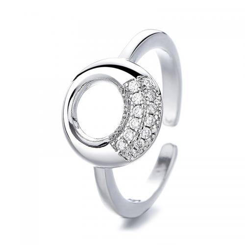 Kubisk Circonia Micro bane messing Ring, forgyldt, Micro Pave cubic zirconia & for kvinde, flere farver til valg, Solgt af PC