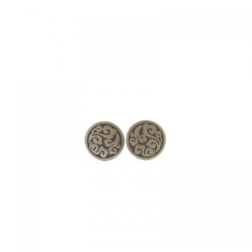 Zink Alloy Stud Earring, Rund, Vintage & Unisex, 10mm, Säljs av Par