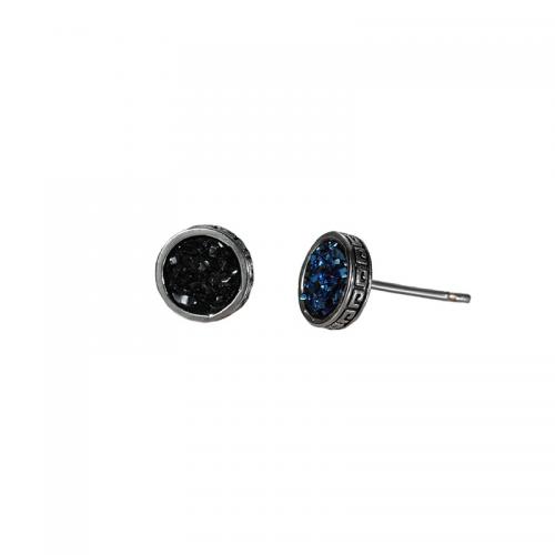 alliage de zinc boucle d oreille dormeuse, Rond, Placage de couleur argentée, pour femme & avec strass, plus de couleurs à choisir, 10mm, Vendu par paire