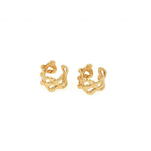 Trendy ear cuffs, Messing, 18K verguld, mode sieraden & voor vrouw & hol, nikkel, lood en cadmium vrij, 10.80x11x7.70mm, Verkocht door PC