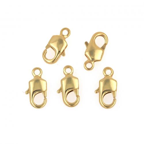 Brass Homár Kapcsos, Sárgaréz, 18K aranyozott, divat ékszerek & DIY, nikkel, ólom és kadmium mentes, 6.30x12.50x2.50mm, Által értékesített PC