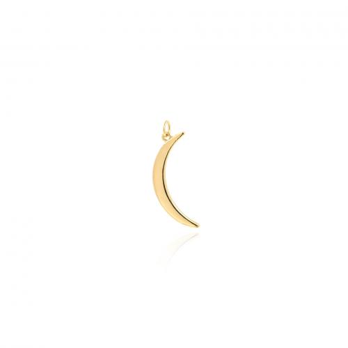 Brass Jewelry Pendants Moon 18K gold plated fashion jewelry & DIY nickel lead & cadmium free Sold By PC