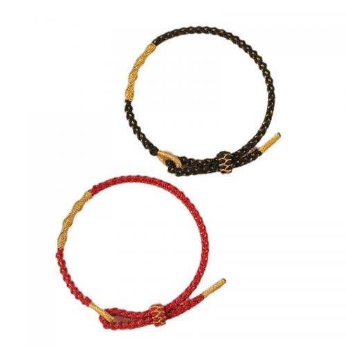 cordón de algodón Pulsera, hecho a mano, estilo popular & unisexo & trenzado, más colores para la opción, longitud aproximado 6-8 Inch, Vendido por UD