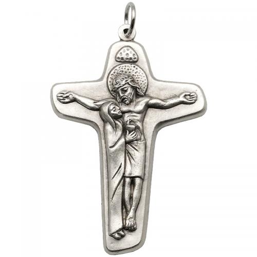 Zinc Alloy Cross Pendants Unisex silver color nickel lead & cadmium free Sold By PC