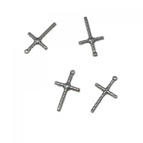 Rostfritt stål Cross Hängen, 304 rostfritt stål, DIY, ursprungliga färgen, 27x14mm, Säljs av PC