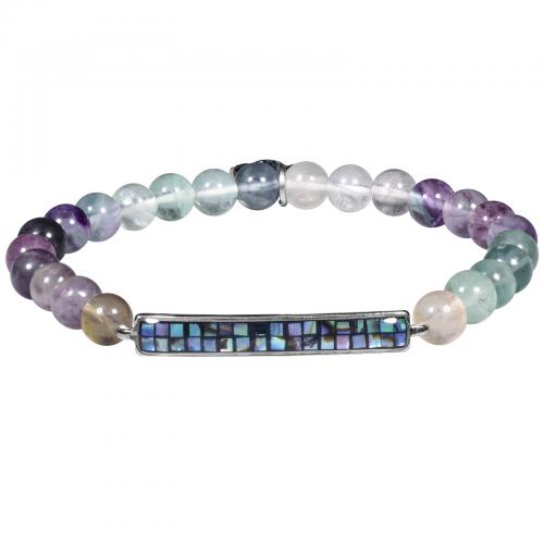 Gemstone Bracelets with Abalone Shell & Zinc Alloy & for woman Sold Per Approx 18 cm Strand