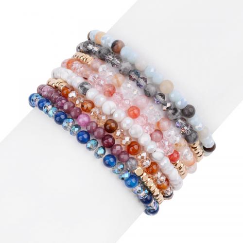 Gemstone Bracciali, Pietra naturale, with acrilico, gioielli di moda & unisex, nessuno, Lunghezza Appross. 18 cm, Venduto da PC