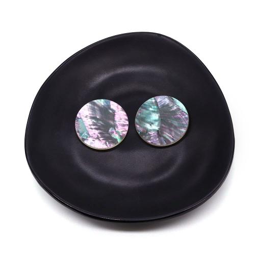 Cabochon en coquillage, Plat rond, DIY, 30mm, Vendu par PC