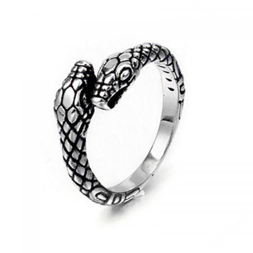 Messing fingerring, Snake, forgyldt, mode smykker & Unisex, oprindelige farve, nikkel, bly & cadmium fri, Inner diameter:17mm,width:9mm., Solgt af PC