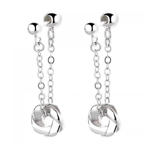 Sterling Silver Jewelry orecchino, 925 argento sterlina, placcato, per la donna, nessuno, 45x7.70mm, Venduto da coppia