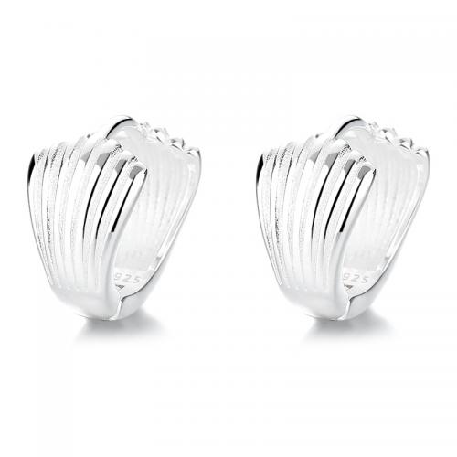 925 Sterling Silver Hoop Earrings plated for woman Sold By Pair