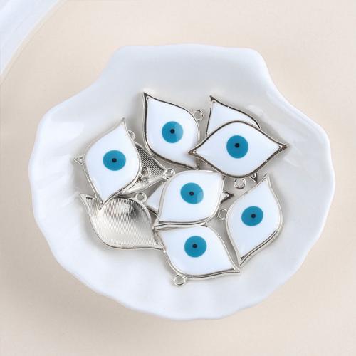 Evil Eye Hangers, Zinc Alloy, plated, mode sieraden & DIY & glazuur, meer kleuren voor de keuze, nikkel, lood en cadmium vrij, 23x34mm, Ca 100pC's/Bag, Verkocht door Bag