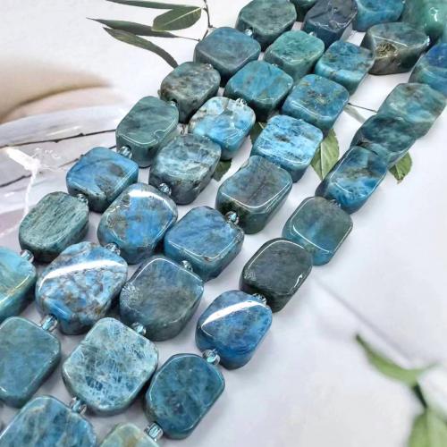 Edelstein Schmuckperlen, Apatite, Klumpen, poliert, Modeschmuck & DIY, blau, 9x15mm, verkauft per ca. 38 cm Strang