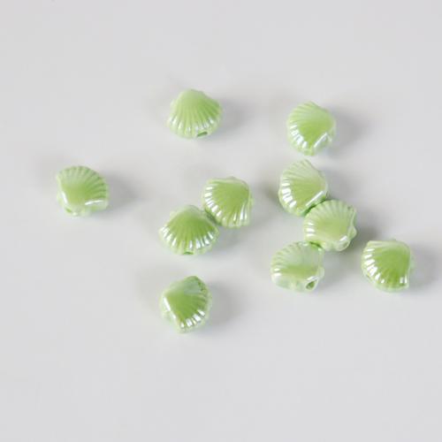 PorseleinJuwelen Beads, Porselein, Schelp, moffelen vernis, mode sieraden & DIY, meer kleuren voor de keuze, 10x12mm, Ca 100pC's/Bag, Verkocht door Bag