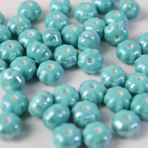 Perles bijoux en porcelaine, Citrouille, vernis au four, bijoux de mode & DIY, plus de couleurs à choisir, 10x8mm, Environ 100PC/sac, Vendu par sac