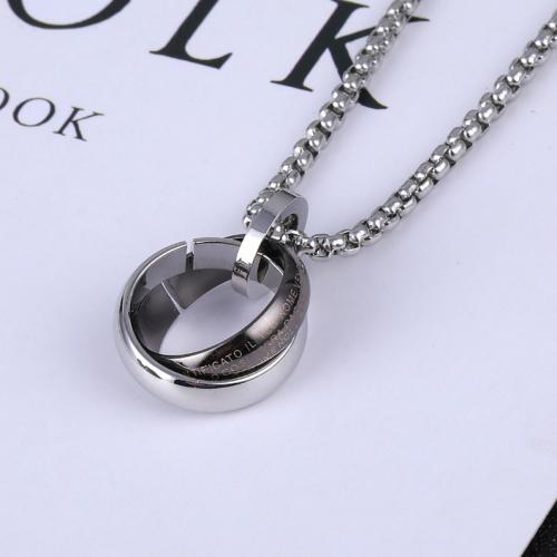 Titanium Steel Necklace with Zinc Alloy plated fashion jewelry Length 70 cm Sold By PC