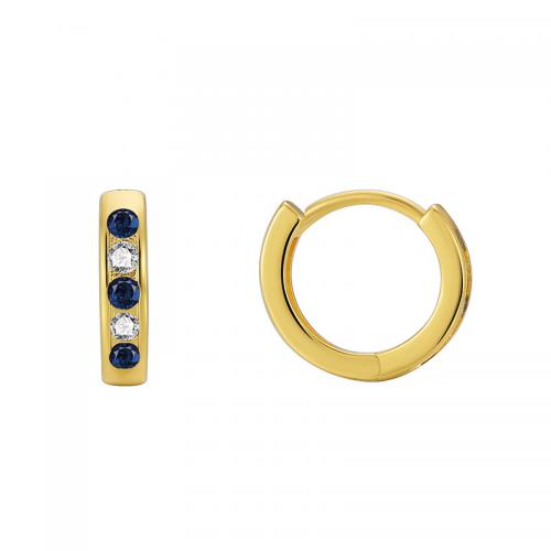 Ciúbach Zirconia Micrimhilseogra réiteodh Earring Prás, plátáilte, micrea réiteach zirconia ciúbach & do bhean, órga, Díolta De réir Péire