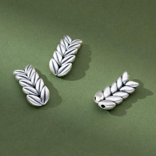 925 Sterling Silber Perlen, DIY & Doppelloch, originale Farbe, 25.50x12.20x4.20mm, Bohrung:ca. 2.8mm, verkauft von PC