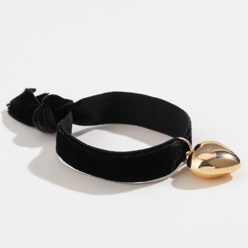 Quelques Bracelet à et Bangle, plastique revêtu de cuivre, avec ruban de velventine, bijoux de mode & pour femme, plus de couleurs à choisir, Diamètre intérieur:Environ 60mm, Vendu par PC