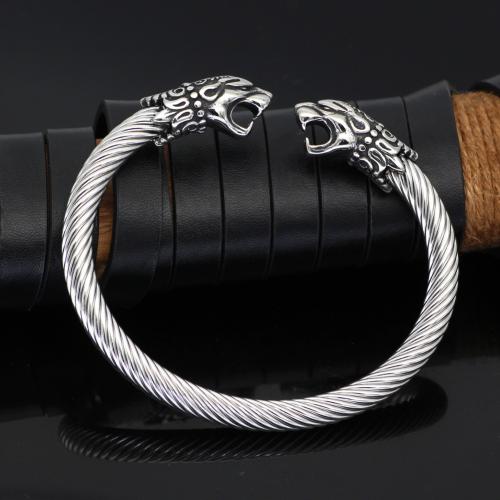 Cruach dhosmálta Bangle, 304 Cruach dhosmálta, jewelry faisin & unisex, dath bunaidh, Fad Thart 19-23 cm, Díolta De réir PC