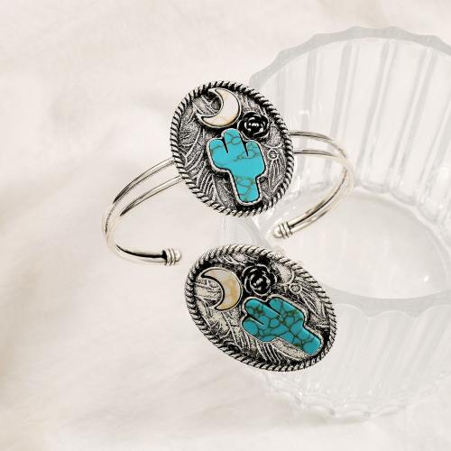 Zinklegering Sieraden Sets, Zinc Alloy, met Synthetische Turquoise, silver plated, mode sieraden & voor vrouw, nikkel, lood en cadmium vrij, Verkocht door PC