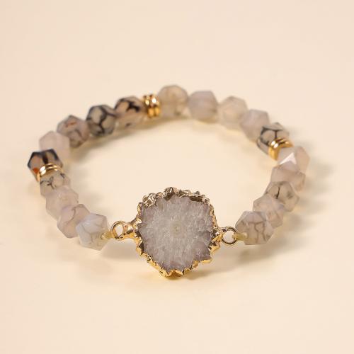 Gemstone Armbånd, Natursten, med 304 rustfrit stål, mode smykker & for kvinde, Solgt af PC