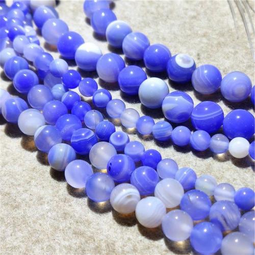 Gemstone Beads Round DIY blue Sold Per Approx 38-40 cm Strand